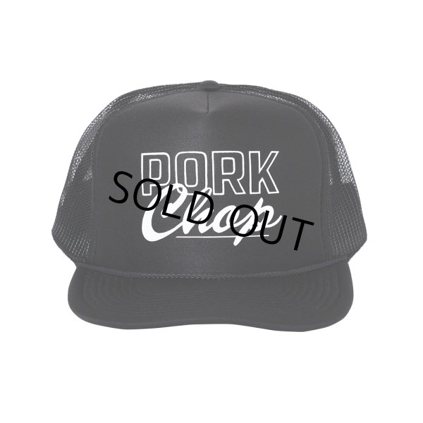 画像1: PORKCHOP/MASA SCULP MESH CAP B（BLACK）［メッシュキャップ-24秋冬］ (1)