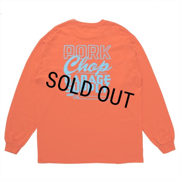 画像2: PORKCHOP/MASA SCULP L/S TEE A（ORANGE）［プリント長袖T-24秋冬］ (2)