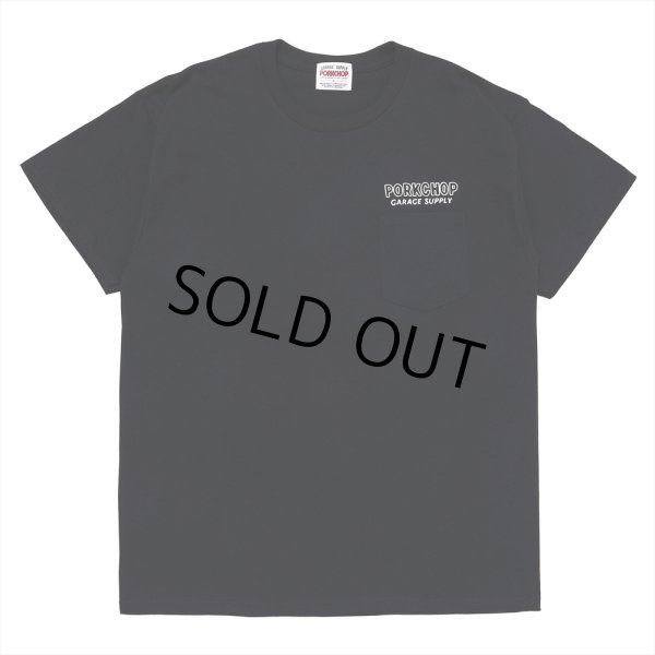 画像2: PORKCHOP/MASA SCULP POCKET TEE A（BLACK）［プリントポケT-24秋冬］ (2)