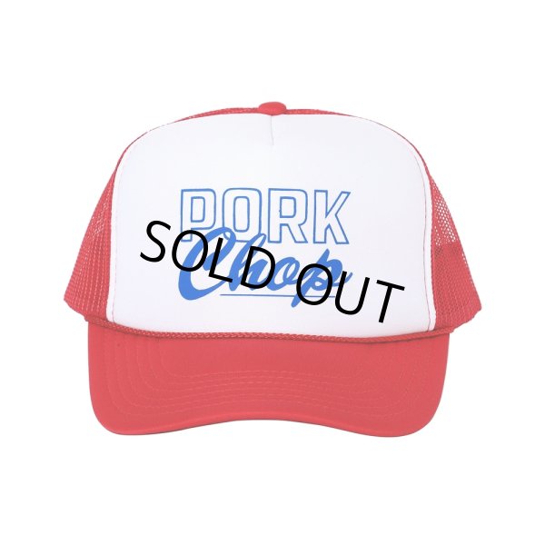 画像1: PORKCHOP/MASA SCULP MESH CAP B（RED）［メッシュキャップ-24秋冬］ (1)