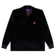 画像1: BlackEyePatch/SMALL HWC COLLARED VELOUR PULLOVER（BLACK） (1)
