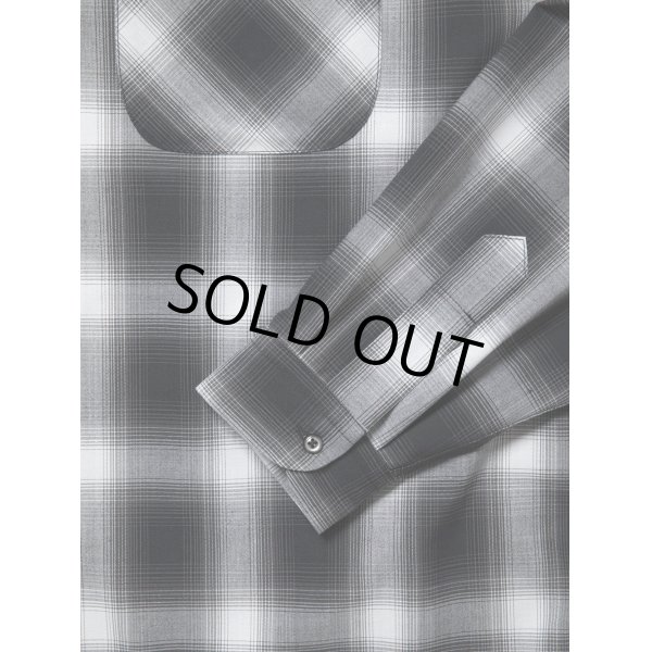 画像2: COOTIE PRODUCTIONS/CHECK T/W Open Collar L/S Shirt（Ombre Check）［チェックT/Wオープンカラーシャツ-24秋冬］ (2)