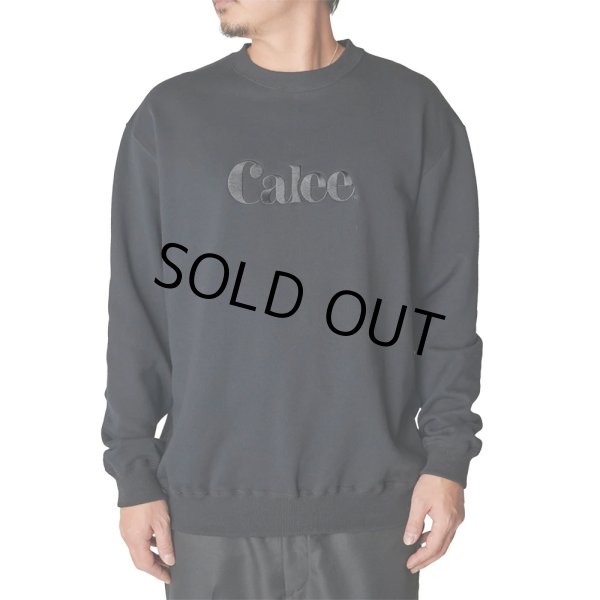 画像3: 【30%OFF】CALEE/EMBROIDERY CALEE LOGO CREW NECK SW（BLACK）［クルーネックスウェット-24秋冬］ (3)