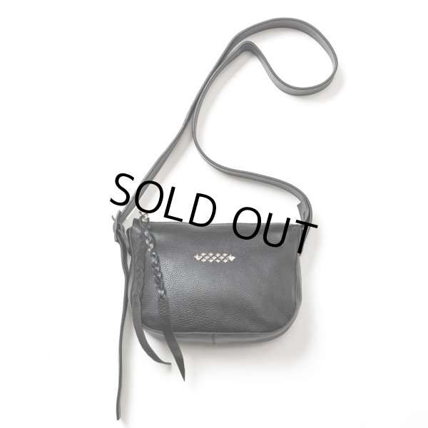 画像2: CALEE/STUDS LEATHER SHOULDER BAG ＜REGULAR＞（BLACK）［スタッズレザーショルダーバッグ"レギュラー"-24秋冬］ (2)