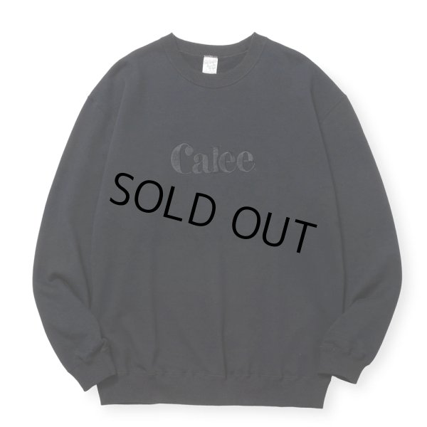画像1: 【30%OFF】CALEE/EMBROIDERY CALEE LOGO CREW NECK SW（BLACK）［クルーネックスウェット-24秋冬］ (1)