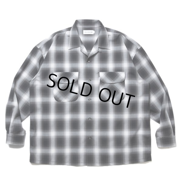画像1: COOTIE PRODUCTIONS/CHECK T/W Open Collar L/S Shirt（Ombre Check）［チェックT/Wオープンカラーシャツ-24秋冬］ (1)
