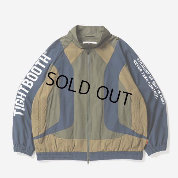 画像1: 【30%OFF】TIGHTBOOTH/RACING TRACK JACKET（Olive/Navy）［レーシングトラックJKT-24秋冬］ (1)