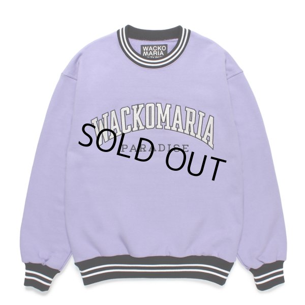 画像1: WACKO MARIA/HEAVY WEIGHT SWEAT SHIRT（PURPLE）［クルーネックスウェット-24秋冬］ (1)