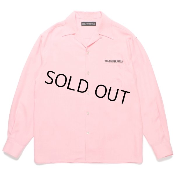 画像1: WACKO MARIA/50'S OPEN COLLAR SHIRT（PINK）［50'Sオープンカラーシャツ-24秋冬］ (1)