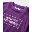 画像3: 【30%OFF】TIGHTBOOTH/PEOPLE HATE SKATE VELOUR L/S（Purple）［ベロア長袖-24秋冬］ (3)