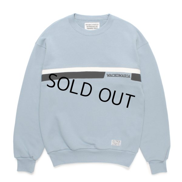 画像1: WACKO MARIA/MIDDLE WEIGHT SWEAT SHIRT（BLUE）［クルーネックスウェット-24秋冬］ (1)