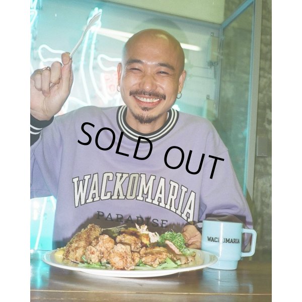 画像2: WACKO MARIA/HEAVY WEIGHT SWEAT SHIRT（PURPLE）［クルーネックスウェット-24秋冬］ (2)