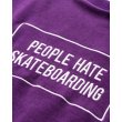 画像4: 【30%OFF】TIGHTBOOTH/PEOPLE HATE SKATE VELOUR L/S（Purple）［ベロア長袖-24秋冬］ (4)