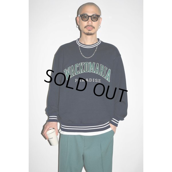 画像2: WACKO MARIA/HEAVY WEIGHT SWEAT SHIRT（NAVY）［クルーネックスウェット-24秋冬］ (2)