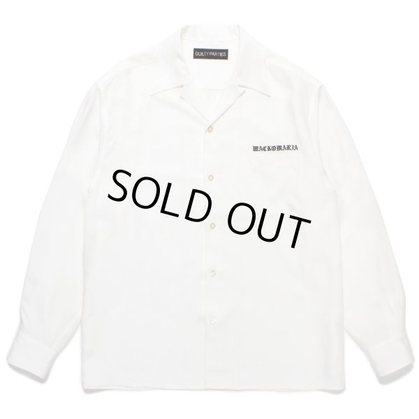 画像1: WACKO MARIA/50'S OPEN COLLAR SHIRT（WHITE）［50'Sオープンカラーシャツ-24秋冬］ (1)