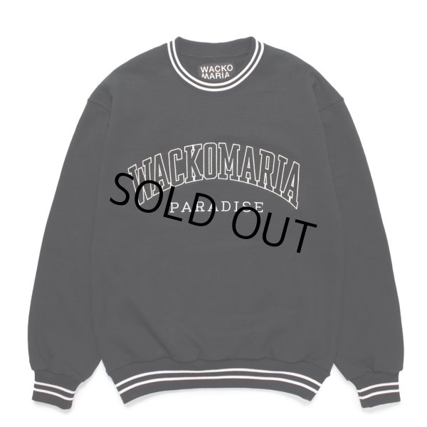 画像1: WACKO MARIA/HEAVY WEIGHT SWEAT SHIRT（BLACK）［クルーネックスウェット-24秋冬］ (1)