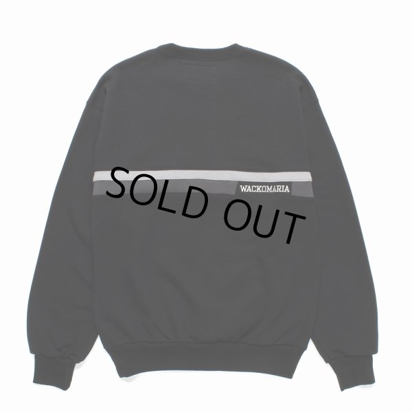 画像2: WACKO MARIA/MIDDLE WEIGHT SWEAT SHIRT（BLACK）［クルーネックスウェット-24秋冬］ (2)