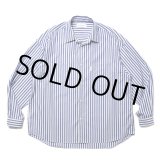 画像: COOTIE PRODUCTIONS/Stripe Broad L/S Shirt（NAVY）［ストライプブロードシャツ-24秋冬］