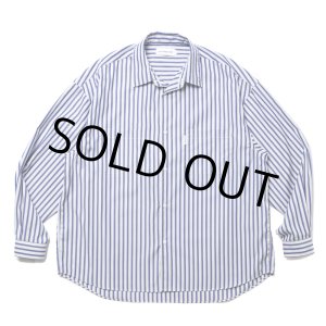 画像: COOTIE PRODUCTIONS/Stripe Broad L/S Shirt（NAVY）［ストライプブロードシャツ-24秋冬］
