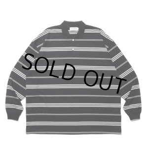 画像: COOTIE PRODUCTIONS/Border L/S Polo（Black）［ボーダー長袖ポロ-24秋冬］