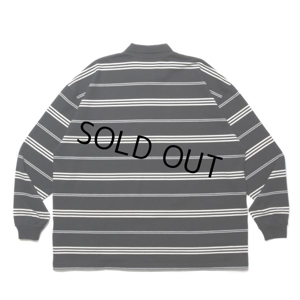 画像2: COOTIE PRODUCTIONS/Border L/S Polo（Black）［ボーダー長袖ポロ-24秋冬］ (2)