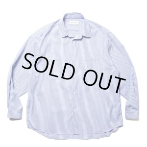 画像: COOTIE PRODUCTIONS/Stripe Broad L/S Shirt（Saxe）［ストライプブロードシャツ-24秋冬］