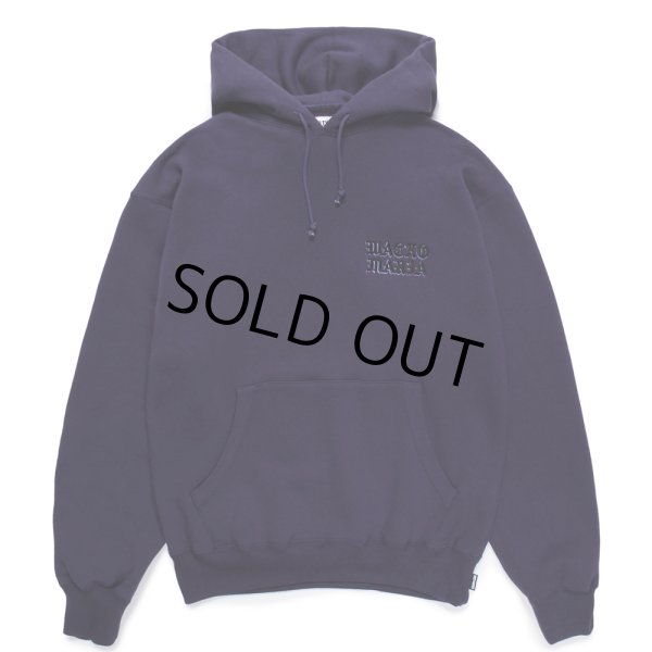 画像2: WACKO MARIA/MIDDLE WEIGHT HOODED SWEAT SHIRT（PURPLE）［プルオーバーパーカー-24秋冬］ (2)