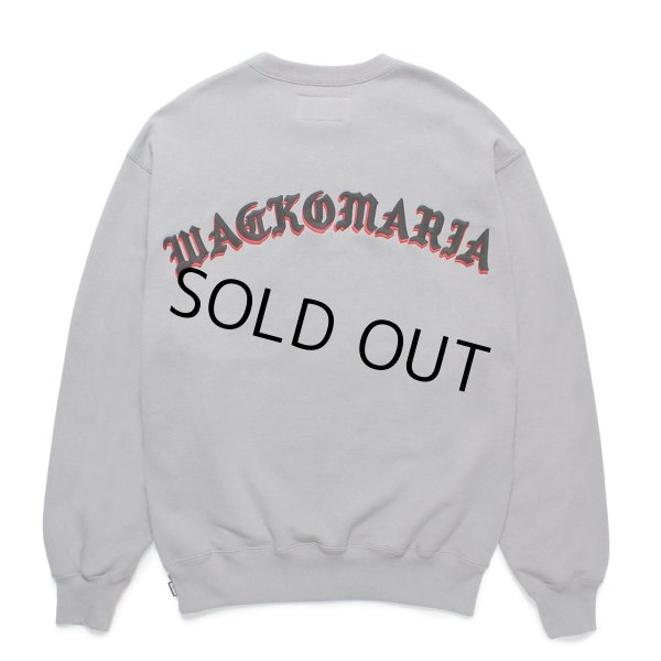 画像2: WACKO MARIA/MIDDLE WEIGHT SWEAT SHIRT（GRAY）［クルーネックスウェット-24秋冬］ (2)