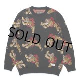 画像: WACKO MARIA/TIM LEHI / JACQUARD KNIT SWEATER （BLACK）［ジャガードセーター-24秋冬］