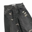 画像3: 【30%OFF】DAIRIKU/Super Damage Wide Denim Pants（Black）［スーパーダメージワイドデニムパンツ-24秋冬］ (3)