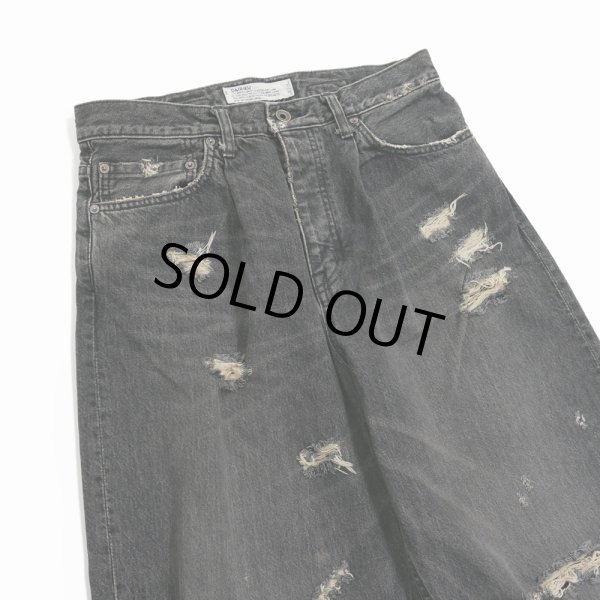 画像3: 【30%OFF】DAIRIKU/Super Damage Wide Denim Pants（Black）［スーパーダメージワイドデニムパンツ-24秋冬］ (3)