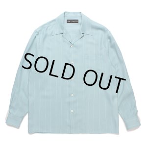 画像: WACKO MARIA/STRIPED OPEN COLLAR SHIRT（MINT）［ストライプオープンカラーシャツ-24秋冬］