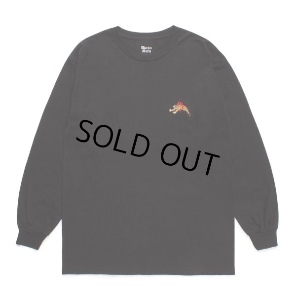 画像1: WACKO MARIA/TIM LEHI / LONG SLEEVE T-SHIRT（BLACK）［刺繍長袖T-24秋冬］ (1)