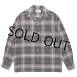 画像: WACKO MARIA/OMBRE CHECK OPEN COLLAR SHIRT（PINK）［オンブレチェックオープンカラーシャツ-24秋冬］