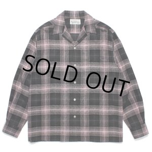 画像: WACKO MARIA/OMBRE CHECK OPEN COLLAR SHIRT（PINK）［オンブレチェックオープンカラーシャツ-24秋冬］