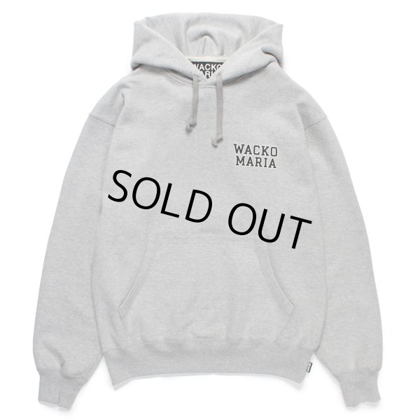 画像2: WACKO MARIA/HEAVY WEIGHT HOODED SWEAT SHIRT（GRAY）［プルオーバーパーカー-24秋冬］ (2)