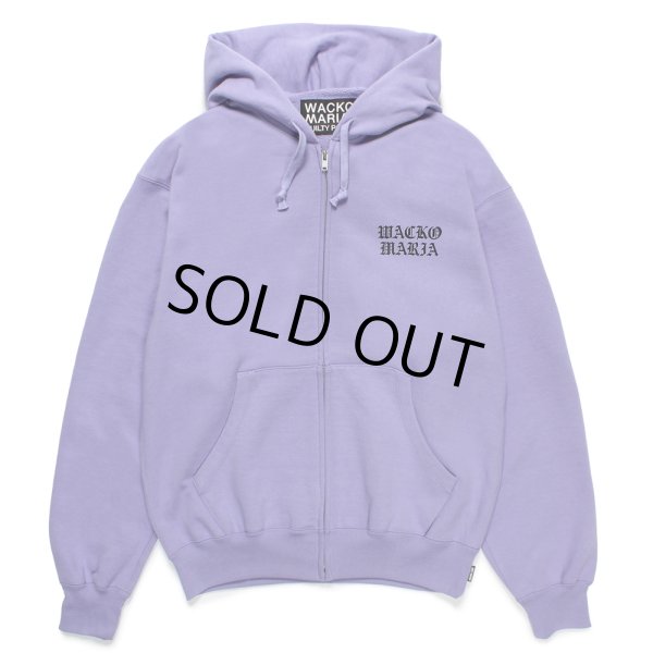 画像1: WACKO MARIA/HEAVY WEIGHT ZIP HOODED SWEAT SHIRT（PURPLE）［ジップアップパーカー-24秋冬］ (1)