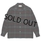 画像: WACKO MARIA/OMBRE CHECK OPEN COLLAR SHIRT（BROWN）［オンブレチェックオープンカラーシャツ-24秋冬］