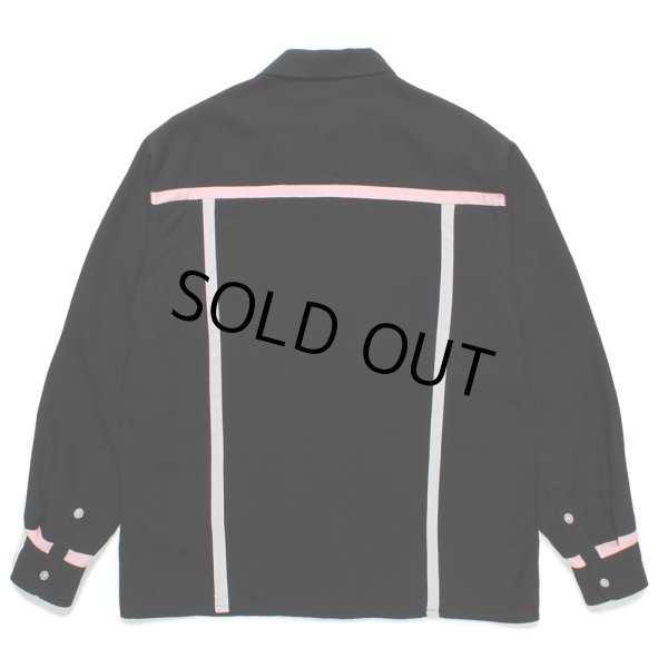 画像2: WACKO MARIA/SWITCHING 50'S OPEN COLLAR SHIRT（BLACK）［スイッチング50'Sオープンカラーシャツ-24秋冬］ (2)