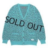 画像: WACKO MARIA/LEOPARD JACQUARD MOHAIR KNIT CARDIGAN（BLUE）［レオパードモヘアカーディガン-24秋冬］