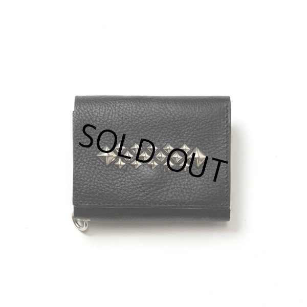 画像1: CALEE/STUDS LEATHER MULTI WALLET（BLACK）［スタッズレザーマルチウォレット-25春夏］ (1)