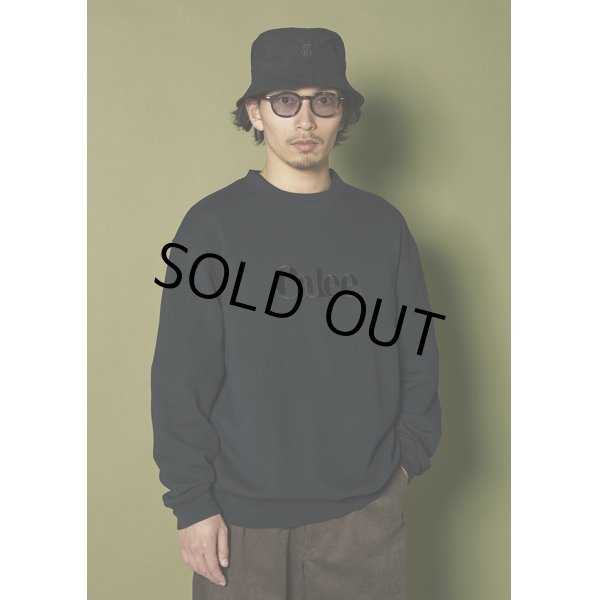 画像2: 【30%OFF】CALEE/EMBROIDERY CALEE LOGO CREW NECK SW（BLACK）［クルーネックスウェット-24秋冬］ (2)