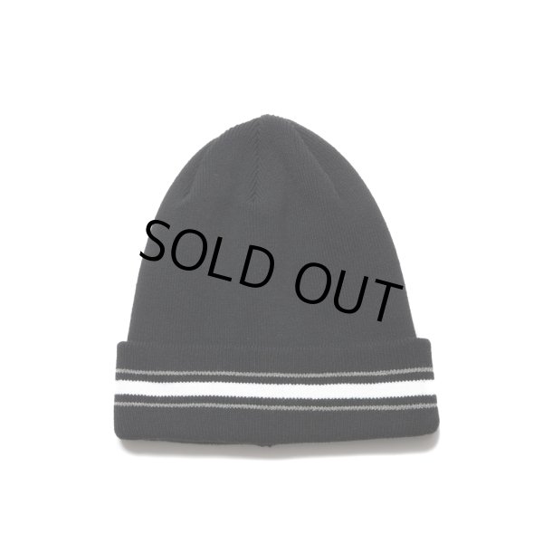 画像1: COOTIE PRODUCTIONS/Dry Tech Border Big Cuffed Beanie（Black）［ドライテックボーダービッグカフドビーニー-24秋冬］ (1)