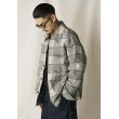 画像3: 【30%OFF】CALEE/BLOCK CHECK OVER SIZE SHIRT JACKET（IVORY）［ブロックチェックオーバーサイズシャツJKT-24秋冬］ (3)