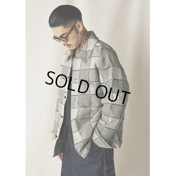 画像3: 【30%OFF】CALEE/BLOCK CHECK OVER SIZE SHIRT JACKET（IVORY）［ブロックチェックオーバーサイズシャツJKT-24秋冬］ (3)