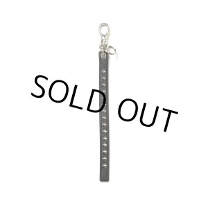 画像: CALEE/STUDS LEATHER SHORT KEY RING（BLACK）［スタッズレザーショートキーリング-24秋冬］