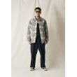 画像2: 【30%OFF】CALEE/BLOCK CHECK OVER SIZE SHIRT JACKET（IVORY）［ブロックチェックオーバーサイズシャツJKT-24秋冬］ (2)