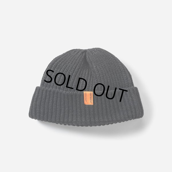 画像1: TIGHTBOOTH/TAG BEANIE（Black）［ビーニー-24秋冬］ (1)