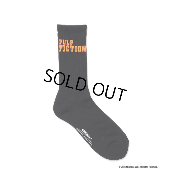 画像1: WACKO MARIA/PULP FICTION / JACQUARD SOCKS（BLACK）［ジャガードソックス-24秋冬］ (1)