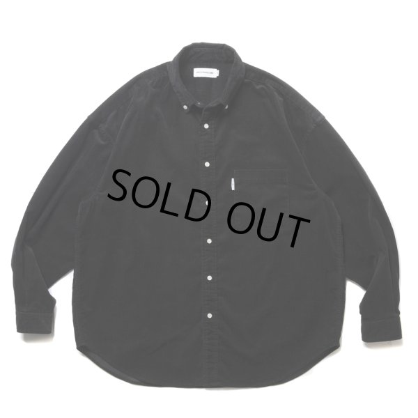 画像1: COOTIE PRODUCTIONS/Corduroy B.D L/S Shirt（Black）［コーデュロイB.Dシャツ-24秋冬］ (1)